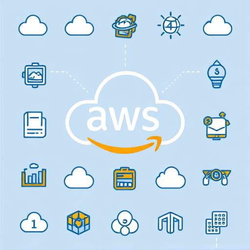 Imagen del curso de Computación en la Nube con AWS mostrando iconos de servicios de AWS