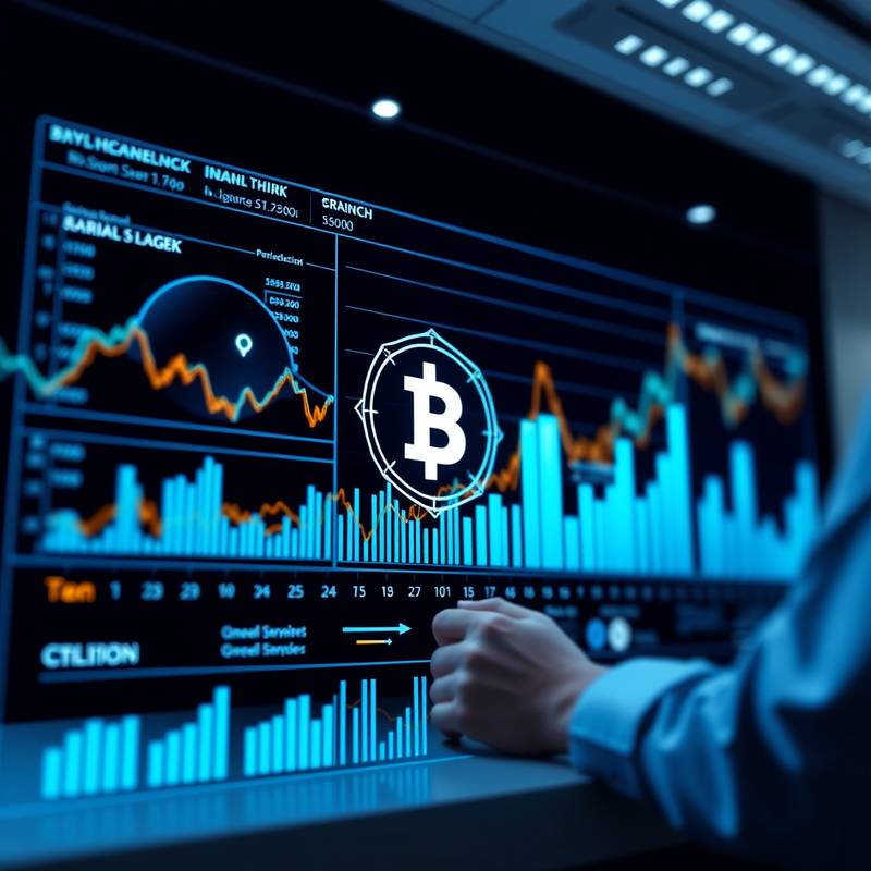 Imagen del curso de Fintech e Innovación Financiera mostrando gráficos financieros y tecnología blockchain